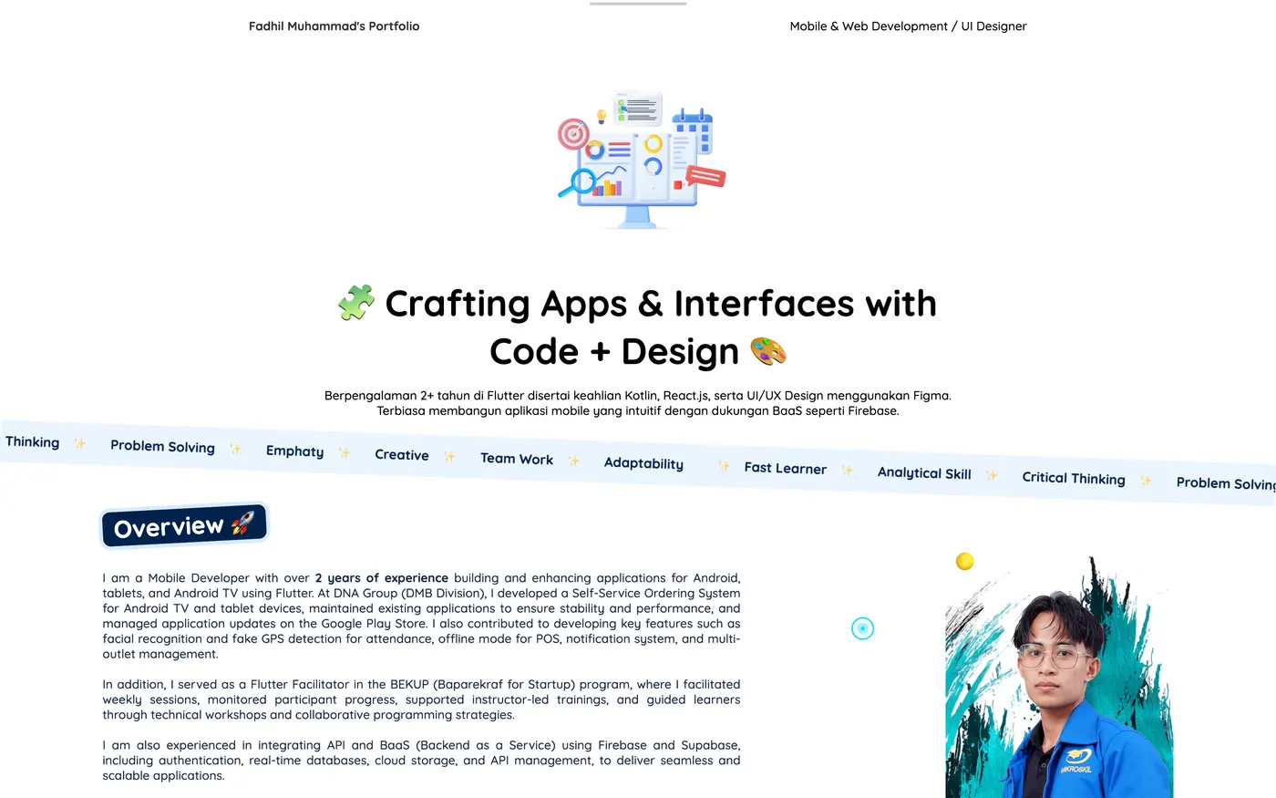 First personal portfolio — screenshot